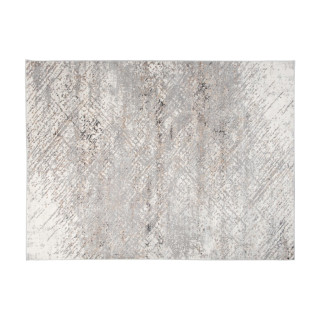 Vzorčasta moderna preproga v beli barvi