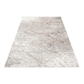 Vzorčasta moderna preproga v beli barvi