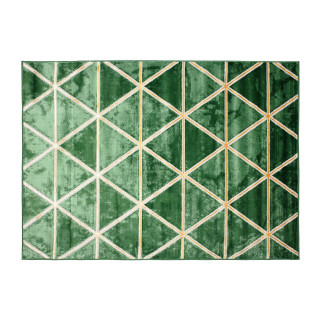 Zelena preproga z geometrijskim vzorcem