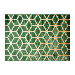 Vzorčasta preproga v zeleni barvi