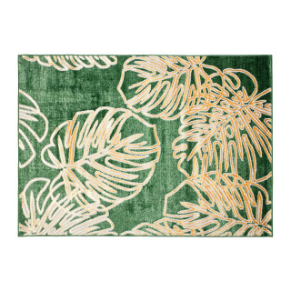 Zelena preproga z rastlinskim motivom