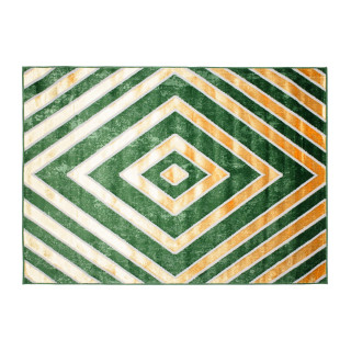 Zelena preproga z modernim vzorcem