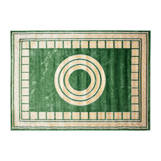 Vzorčasta luksuzna preproga v zeleni barvi