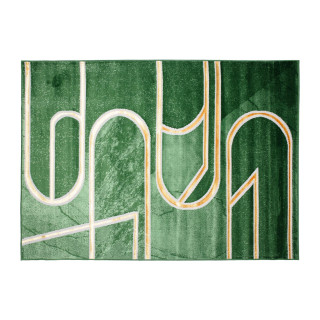 Zelena preproga z modernim vzorcem