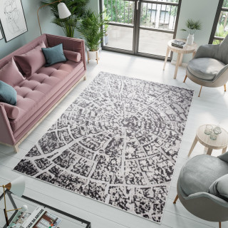 Preproga s sivim vzorcem