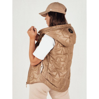 Ženski rjav prešit telovnik