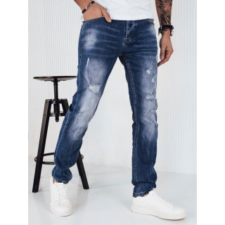 Moške modre kavbojke z luknjami