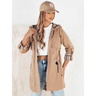 Bež ženska parka za pomlad