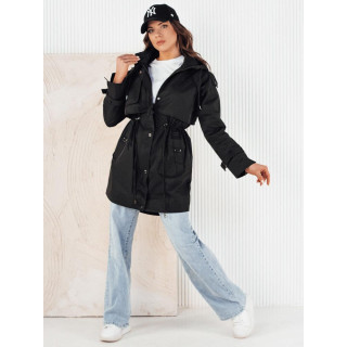 Ženska prehodna parka v črni barvi