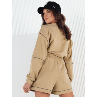 Ženski komplet trenirke v bež barvi