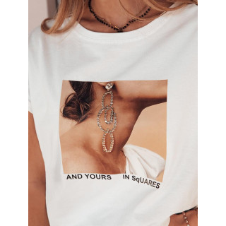 Ženska bela majica s potiskom