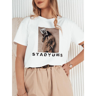 Bela ženska majica s potiskom