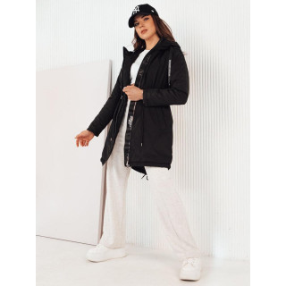 Ženska pomladna parka v črni barvi