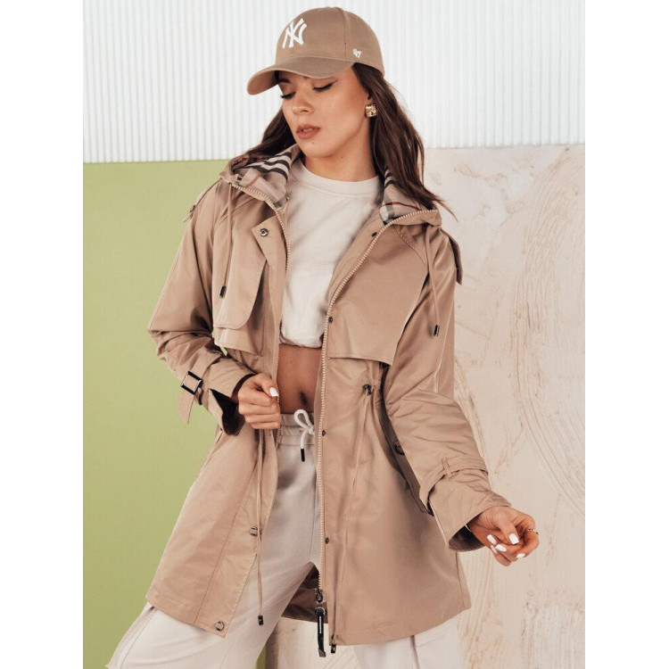 Bež ženska parka za pomlad