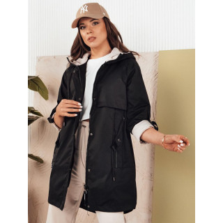 Ženska pomladna parka v črni barvi