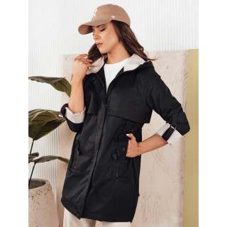 Ženska pomladna parka v črni barvi