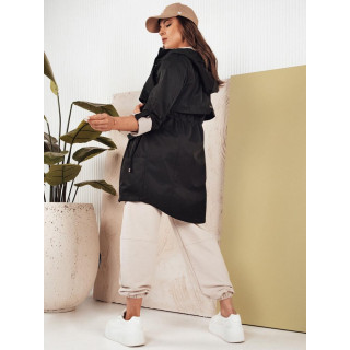 Ženska pomladna parka v črni barvi