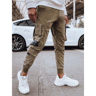 Bež moški žepki s potiskom