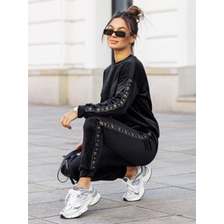 Ženski komplet iz črnega velurja