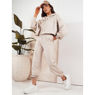 Ženski komplet trenirke v bež barvi