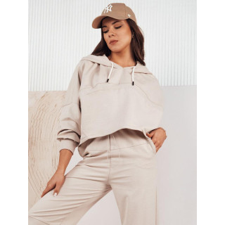 Ženski komplet trenirke v bež barvi