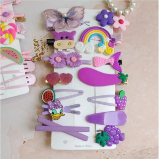 Set 14 sponk za lase z otroškim motivom