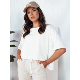 Ohlapna ženska bluza v beli barvi