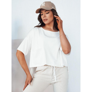 Ohlapna ženska bluza v beli barvi