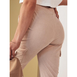 Ženske trenirke iz samleta v bež barvi