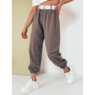 Ohlapne sive hlače z visokim pasom