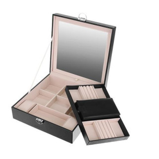 Črna škatla za nakit z zaklepom