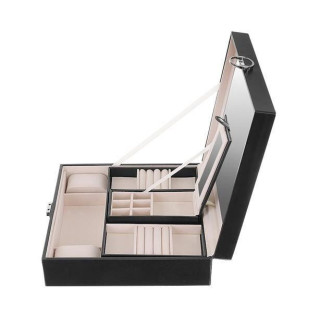 Črna škatla za nakit z zaklepom