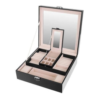 Črna škatla za nakit z zaklepom