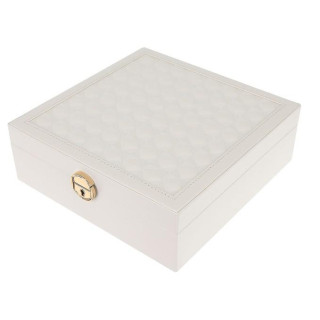 Bela škatlica za nakit z zaklepanjem