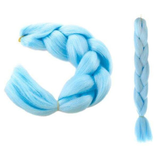 Modri sintetični lasje za pletenje