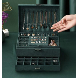 Elegantna zelena škatlica/kovček za nakit