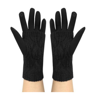 Črne rokavice na dotik