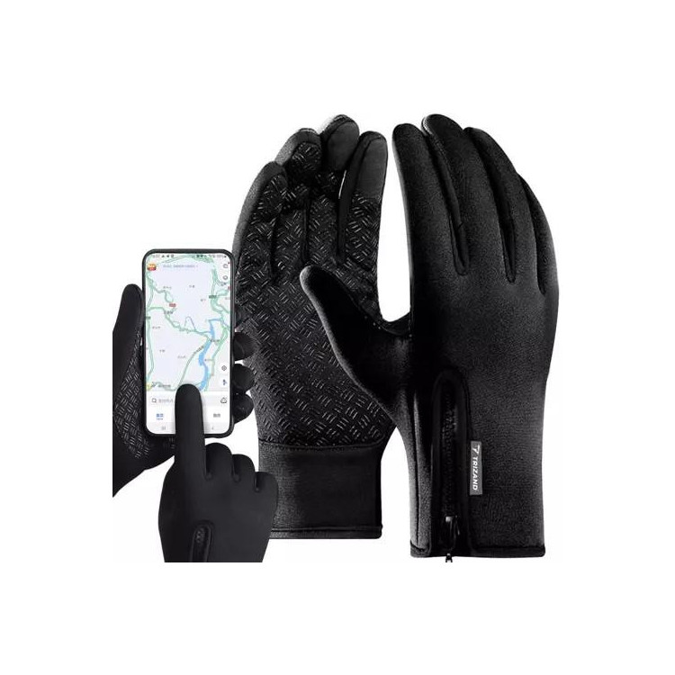 Črne rokavice na dotik