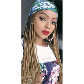 Svetli ombre sintetični lasje za kite