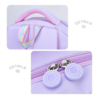 Otroški vijoličen šolski nahrbtnik RAINBOW z žepi