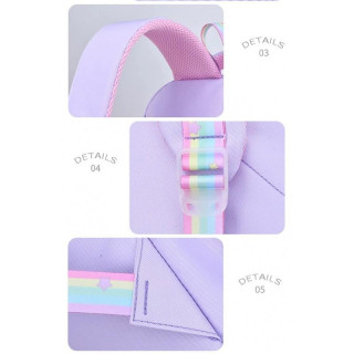 Otroški vijoličen šolski nahrbtnik RAINBOW z žepi