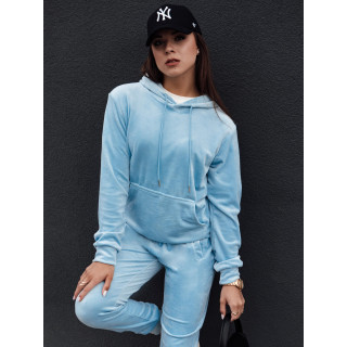 Svetlo moder ženski žametni komplet