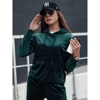 Zelen ženski žametni komplet