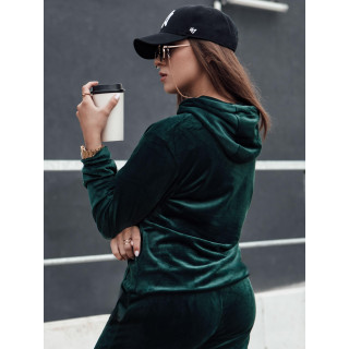 Zelen ženski žametni komplet