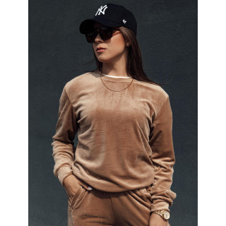 Žamet svetlo rjav ženski komplet