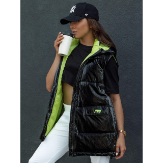 Črn prešit ženski telovnik