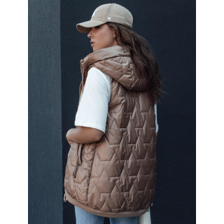 Asimetričen ženski telovnik zlate barve