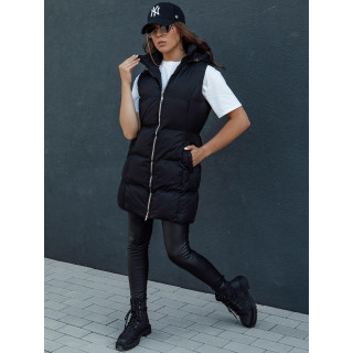 Prešit črn ženski telovnik