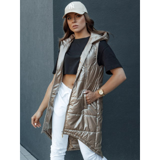 Bež asimetričen ženski telovnik