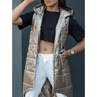 Bež asimetričen ženski telovnik